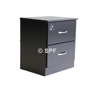 Mayson 2 Drw Bedside Table Black
