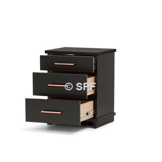 Fox 3 Drawer Bedside Table