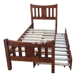 Wooden Trundle Bed Set