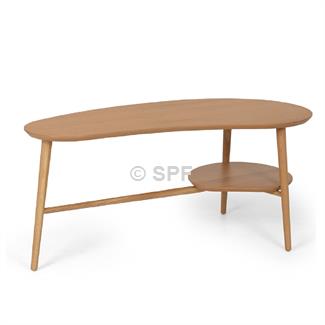 Oslo Coffee table shaped with shelf
