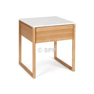 Avalon Natural Side Table( Marble Top)