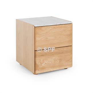 Cube Side Table 2drw (Marble Top)