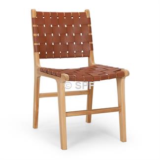 Indo Woven Dining Chair Tan