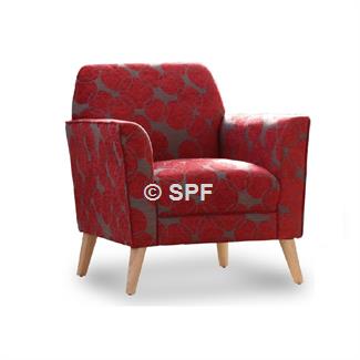 Alice Accent Chair - Red Circles